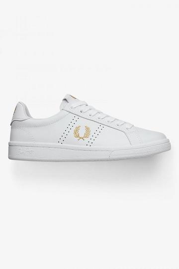 White Fred Perry B721 Men's Shoes | PH 1099OKIR